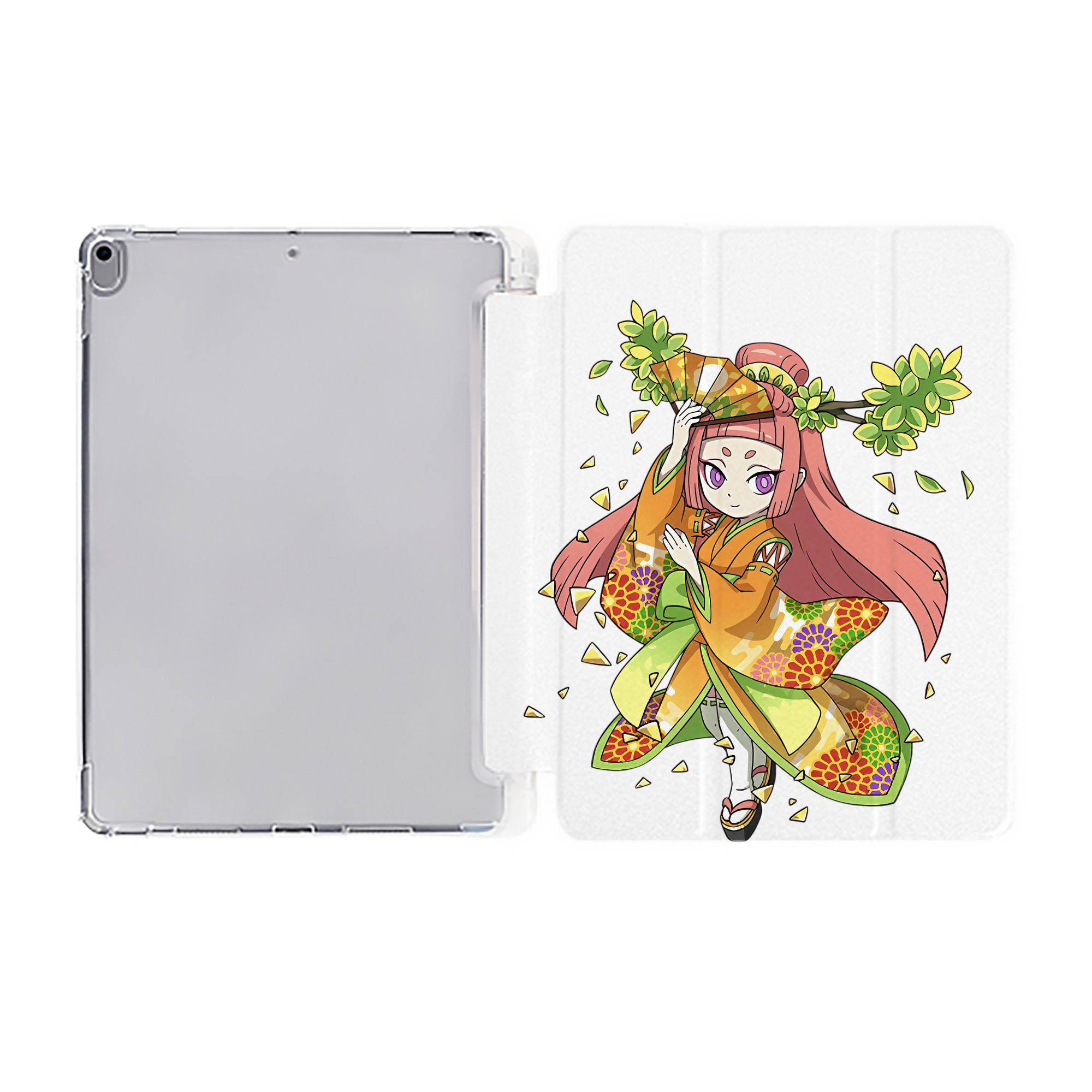 （画像用） 妖怪ウォッチ Yo-kai Watch IPad ケース ペン収納付き 三つ折りスタンド PUレザー×シリコン 対応機種9.5/10.5/10.9インチ